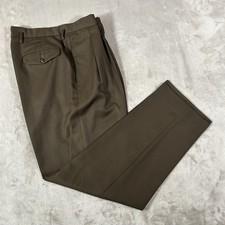 Giuliano Fujiwara Brown Wool Pleated Dress Pants Mens IT 52 XL 32x32 Italy
