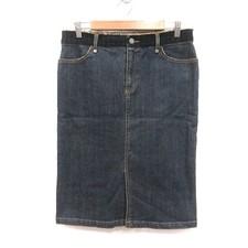Basile 28 Denim Skirt Tight Mimore Long 44 Blue Black Beige MS Used 79ae067eff99