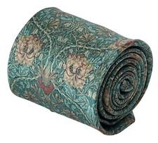 green william morris pimpernel mens neck-tie by Frederick Thomas Ties