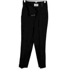 Coperni Black Asymmetric Tonik Patagonian Wool Trousers Pants Womens Size 2 US