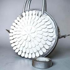 TOKYO BOPPER 2way Flower Circle Bag Silver White Made in Japan Y2K