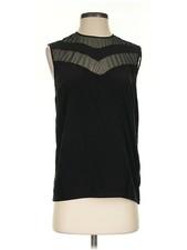 Antonio Berardi Women Black Sleeveless Silk Top 40 italian