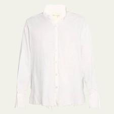 Greg Lauren Classic Deconstructed White Linen The Studio Shirt Sz 6