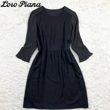 Loro Piana Cashmere Dress Black K.T Kiyoko Takase Japan Size 7 Elegant Chic