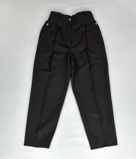 Vintage Claude Montana Paris Womens Black Pants Pleated Made in Italy Size 44/10