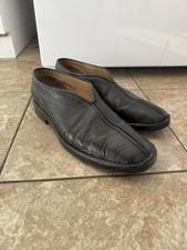 Christophe Lemaire Black Grain Leather Split Toe Loafers 43 Piped Chinese