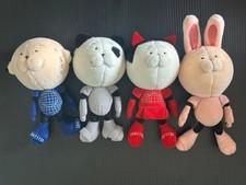 20471120 Hyoma Plush Toy Set of 4 Rabbit Panda Cat