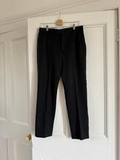 Vintage Xavier Delcour black fine wool tuxedo mens trousers M W32 L31