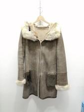 SYLVIE SCHIMMEL Leather Fur Coat Jacket For Parts Junk