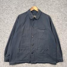 FRIZMWORKS Backsatin French Work Jacket Men’s XL Washed Navy Grey Chore Coat C37
