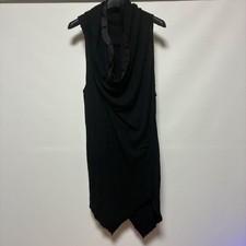 alice auaa Black Sleeveless Cut & Sew with Draped Neck, Vintage Feel
