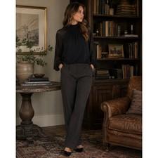 Barena Venezia Trousers Womens 38 Brown Pinstripe Dark Academia Quiet Luxury