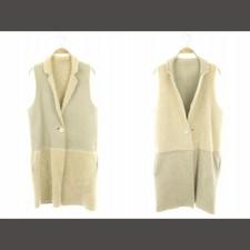 Caldenohue KARL DONOGHUE Mouton Gilet Vest Long Leather Reversible XS Off Used e