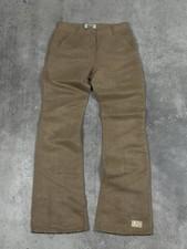 Vintage 90s W&LT Walter Van Beirendonck Tan Suede Effect Moto Flare Pants 27