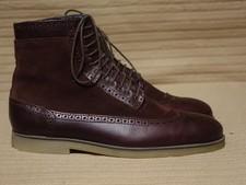 Men Swear Boots Burgundy Suede 41