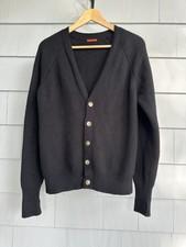 Barena Venezia Men's Virgin Wool Ribbed Cardigan Thumbhole Cuffs Italy S