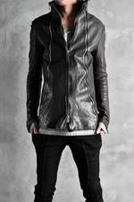 incarnation Leather Zip Jacket Baby Calf Black Size 40 Mens Womens