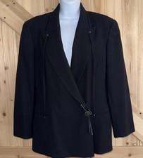State Of Claude Montana Vtg Black Art To Wear Couture Blazer Jacket Sz 44/10