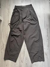 Hyein Seo Chained Wide Nylon Lightweight Pants - Slate Grey - Size 2 W28 L30