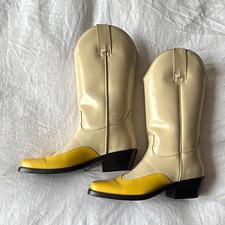 Calvin Klein 205W39NYC Womens Western Knee High Leather Boots EU 39 Beige