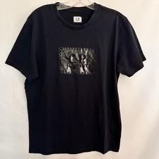 C.P. Company Box Logo T-Shirt size SMALL Mens Navy Blue