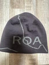 ROA Brown Beanie Hat with Logo - Men's Knit Cap