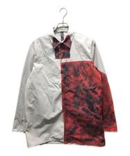 SHINYA KOZUKA                    Painted oversized shirt Red x Gray