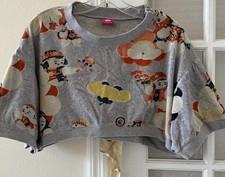 Fornarina Cropped Top Asian Motif  Velvety Unstructured “RARE “  Made In Italy