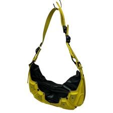 INNERRAUM SMALL HALF MOON BAG Black x Yellow [110626] (INNERRAUM)