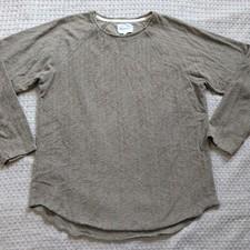 Norse Projects Shirt Mens Large Green Aske Textured Long Sleeve Tee Portugal