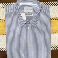 Norse Projects Hans Classic Stripe Pale Blue Striped Dress Shirt size M N40-0489