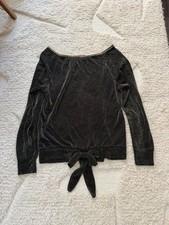 Vintage Y2K Fornarina Made in Italy Black Gold Shimmer Tie-Back Top - Size L