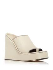 MISTA Womens Beige 1-1/2" Platform Thais Wedge Slip On Slide Sandals Shoes 41
