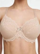 NEW Chantelle 3281 Rive Gauche 3 Part Cup Bra 42DD Nude