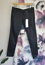BNWT COMING SOON by YOHJI JAMAMOTO Black coated skinny jeans trousers size 12