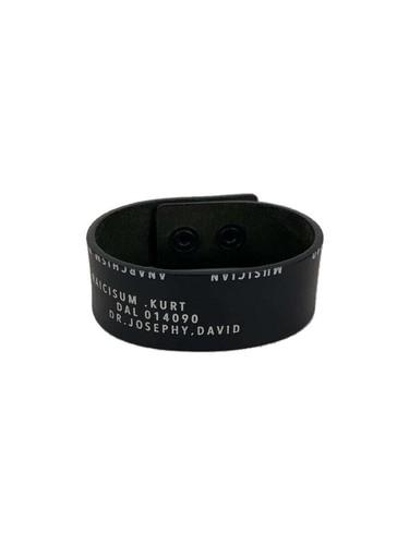 LAD MUSICIAN KURT ID LEATHER BRACELET BRACELET LEATHER BLACK MENS CART COBAIN