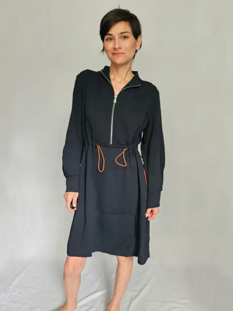 Cop Copine Ribbed Drawstring Dress – Size S/M