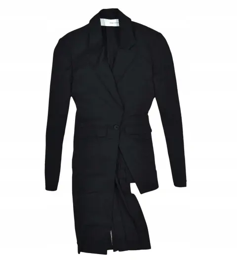 Isabel Benenato Wool Asymmetric Coat / 36