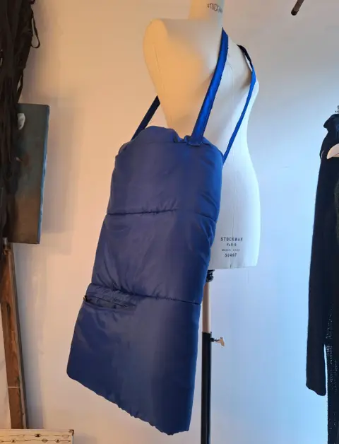 Margiela cushion shoulder bag with straps from left over haider ackermann silk NotThatSexy arm warmer