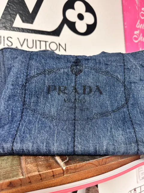 Authentic Prada denim tote