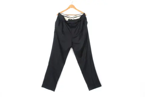 Vintage Yves Saint Laurent Mens Dress Pants Wool Navy Blue Size Large 56