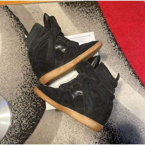 Isabel Marant Black Wedge Sneakers Size 8