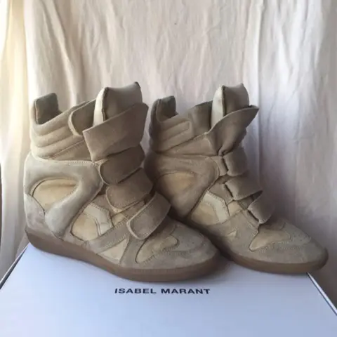 Isabel Marant Bekett Suede Wedge Sneaker Size 38