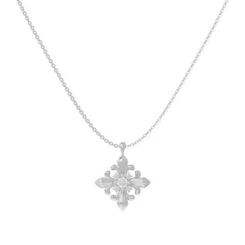 Vintage Pre-owned Chrome Hearts Floral Cross Pendant Necklace