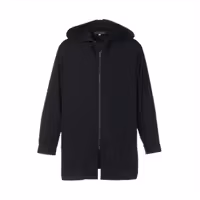 ヨウジヤマモトプールオム 21SS コットン パーカー 2 メンズ ブラック  CHAIN STITCH BROAD HOOD SHIRT HD-B04-001 ジップアップ