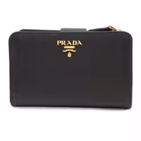 プラダ サフィアーノ 1ML225 レザー コンパクトウォレット ブラック