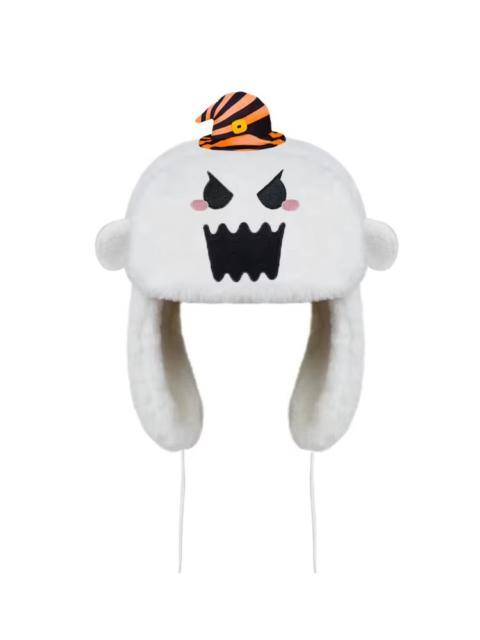 Other Designers Cartoon Anime White Party Ghost Faux Fur Ushanka Hat Cute Y2K Warm Earflap Trapper Hat