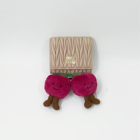 Miu Miu 裸粉色三折短夾｜✨Wisher惟奢名品✨