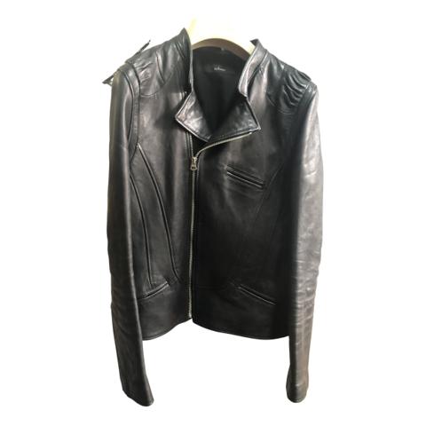 Leather biker jacket