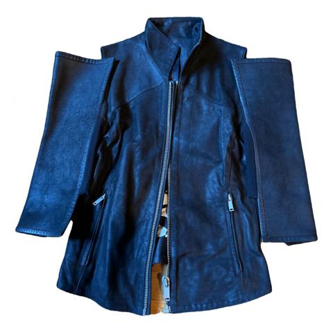 Leather biker jacket